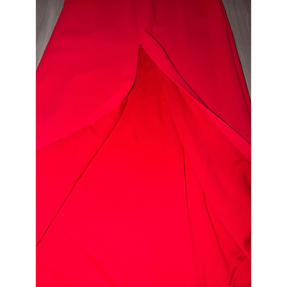BCBGMAXAZRIA Agata Red Square Neck V-Back Maxi Gown Dress Size 4 NEW S2 - Picture 11 of 12